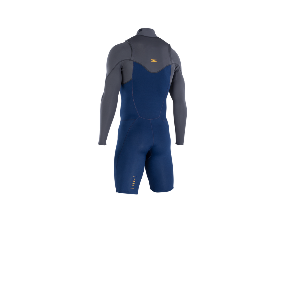 ION Element 2/2mm Shorty LS FZ herenwetsuit indigo dawn achteraanzicht