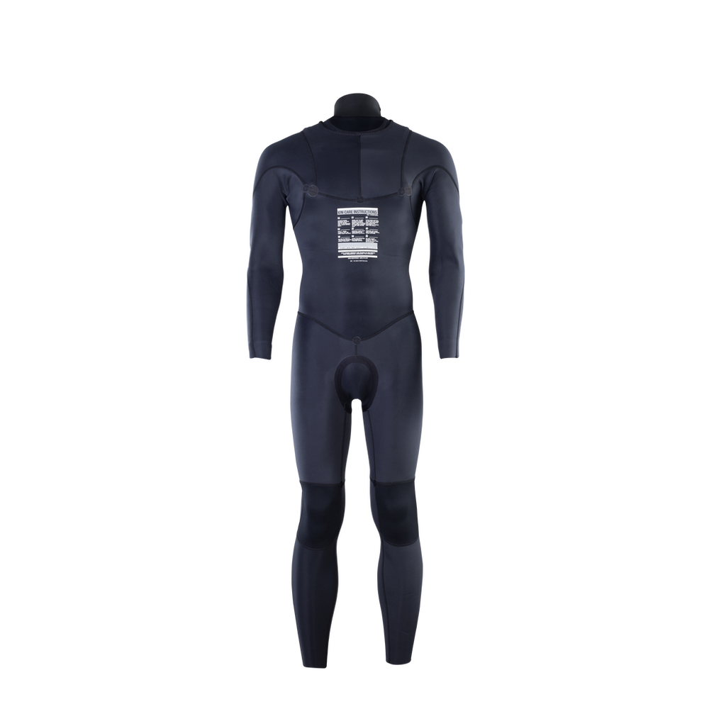 Binnenkant vooraanzicht van ION Static 3/2mm FZ herenwetsuit zwart