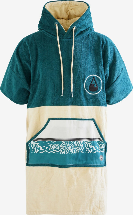 Cotton Velour Poncho Petrol