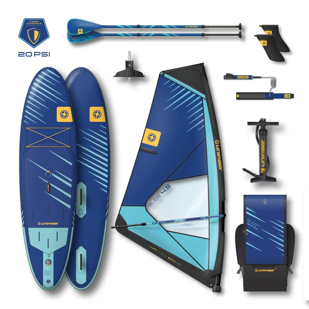 Oxygen iWindSup FCD 10'7" & Glide Rig Paddle Leash