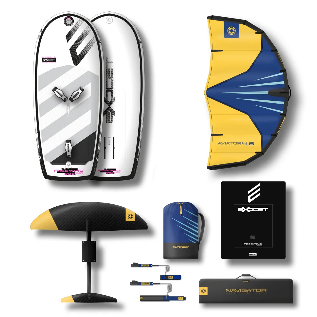 Free Wing Air 5'8 & 4.6 Wing, 1600 Front Wing Foil and Leash
