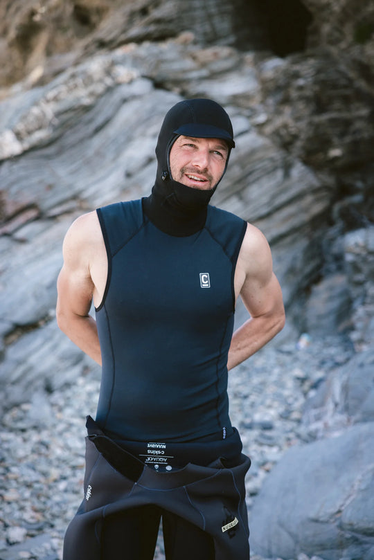 Thermal Skins Mens LS Hooded Vest