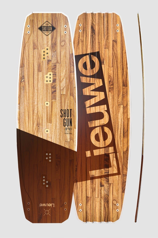 Shotgun Brown - Single Color - kiteboard twintip bottom and front