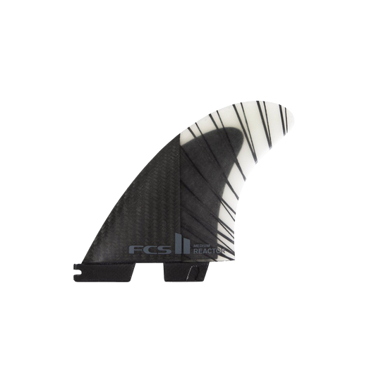 FCS ll Reactor PC Carbon Large Black/Charcoal Tri Retail Fins