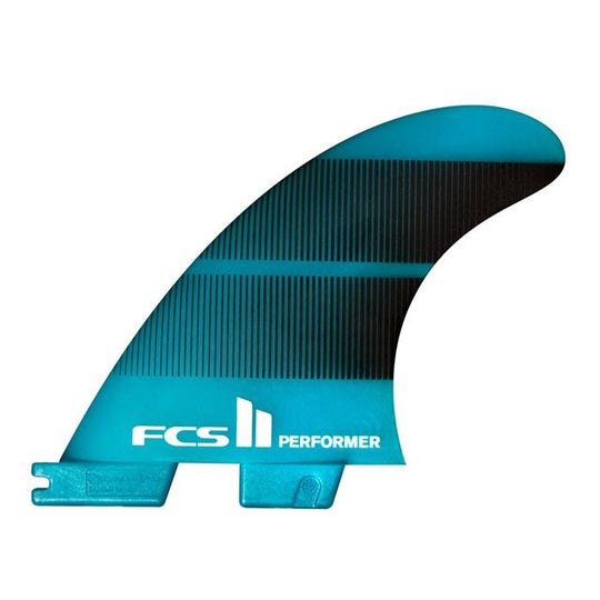 FCS ll Performer Neo Glass Large Teal Gradient Tri Fins