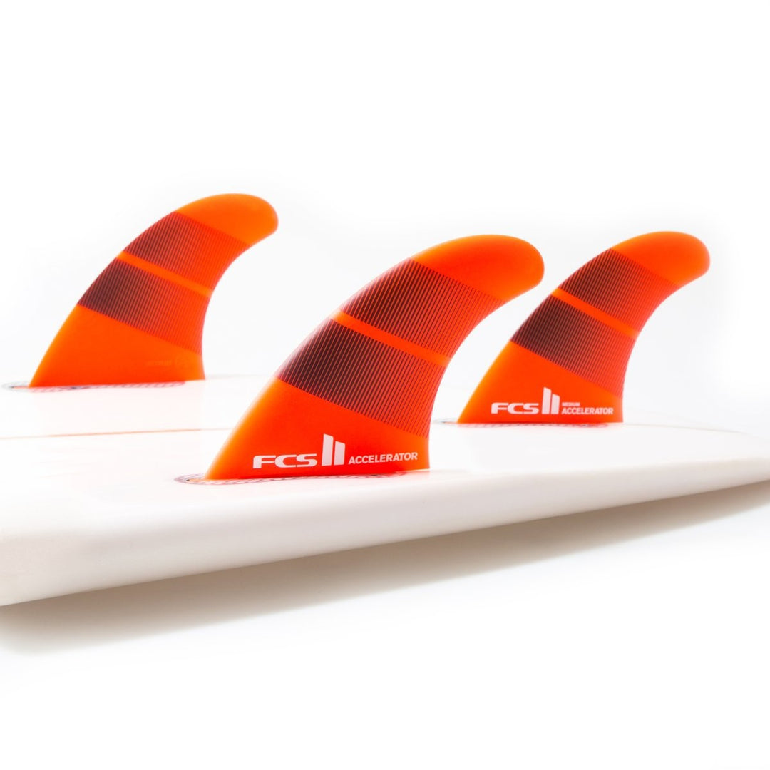 FCS ll Accelerator PC Large Red/Black Tri Retail Fins