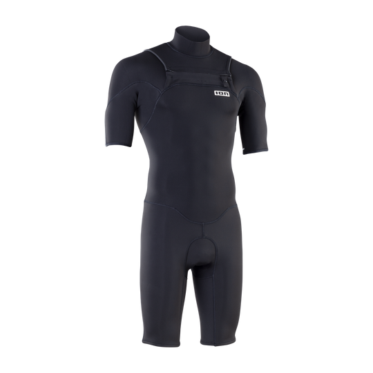 ION Element 2/2 Shorty SS Front Zip in zwart, voorzijde