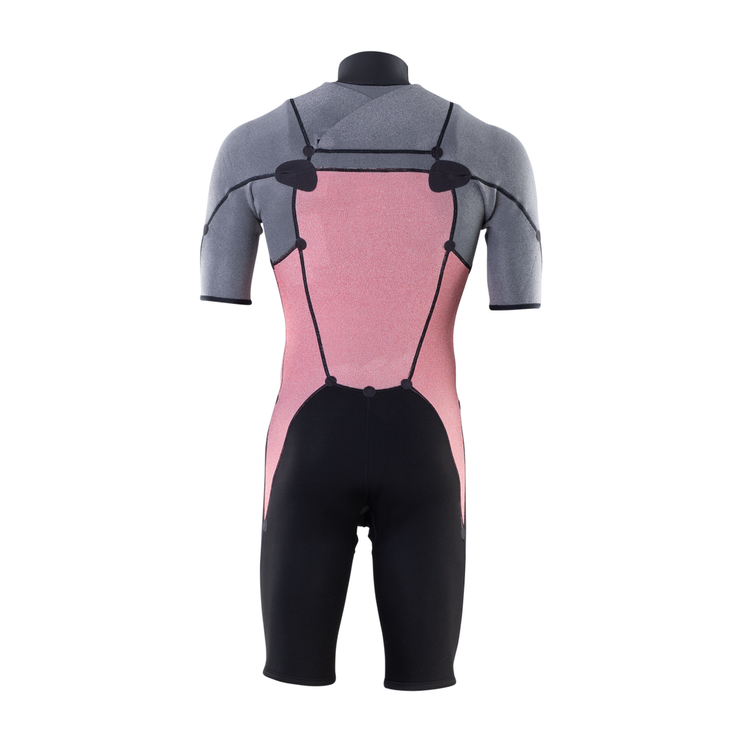 ION Element 2/2 Shorty SS Front Zip in zwart, binnenzijde achter