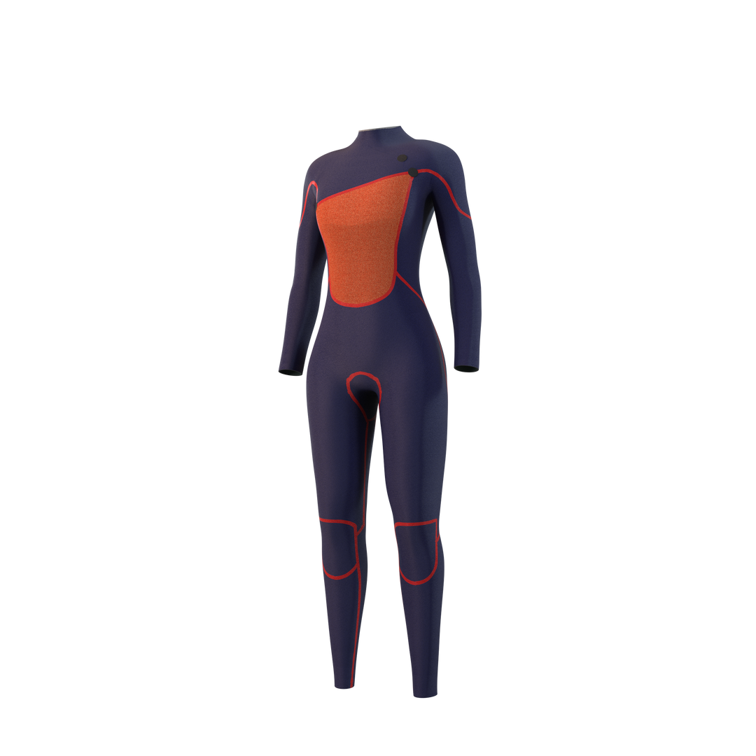 Mystic The One Fullsuit 3/2mm Zipfree in zwart, productaanzicht 3