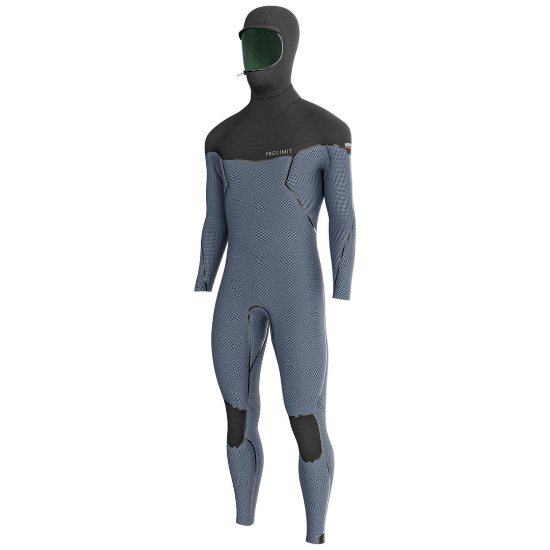 Prolimit Vapor Steamer C-zip 6/4 Hooded zwart-blauw, vooraanzicht