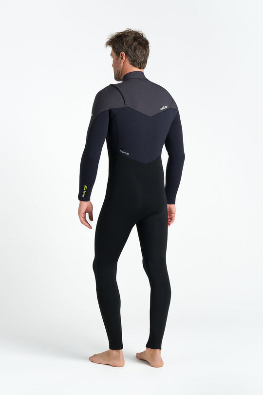 NuWave ReWired 5/4 herenwetsuit zwart achteraanzicht
